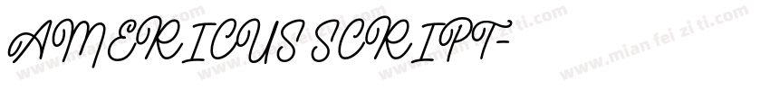 AMERICUS SCRIPT字体转换
